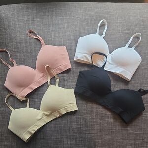 Shapermint Set Of 4 Truekind Bra - Pink, White, Black, Cream